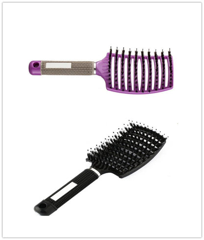 Hairbrush anti Klit Brushy Haarborstel Women Detangler Hair Brush Bristle Nylon Scalp Massage Teaser Hair Brush Comb