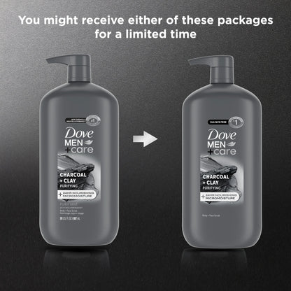 (4 Pack)  Elements Liquid Body Wash and Face Wash Charcoal + Clay Nourishing Cleanser, 30 Oz