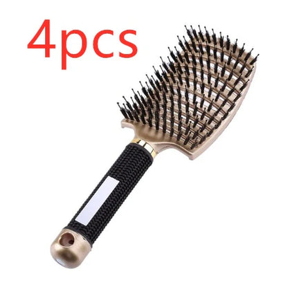 Hairbrush anti Klit Brushy Haarborstel Women Detangler Hair Brush Bristle Nylon Scalp Massage Teaser Hair Brush Comb